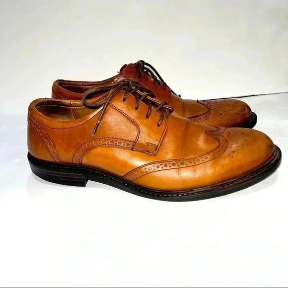 Johnston and Murphy Mens Brown Wingtip 👞 shoes - Picture 3 of 10